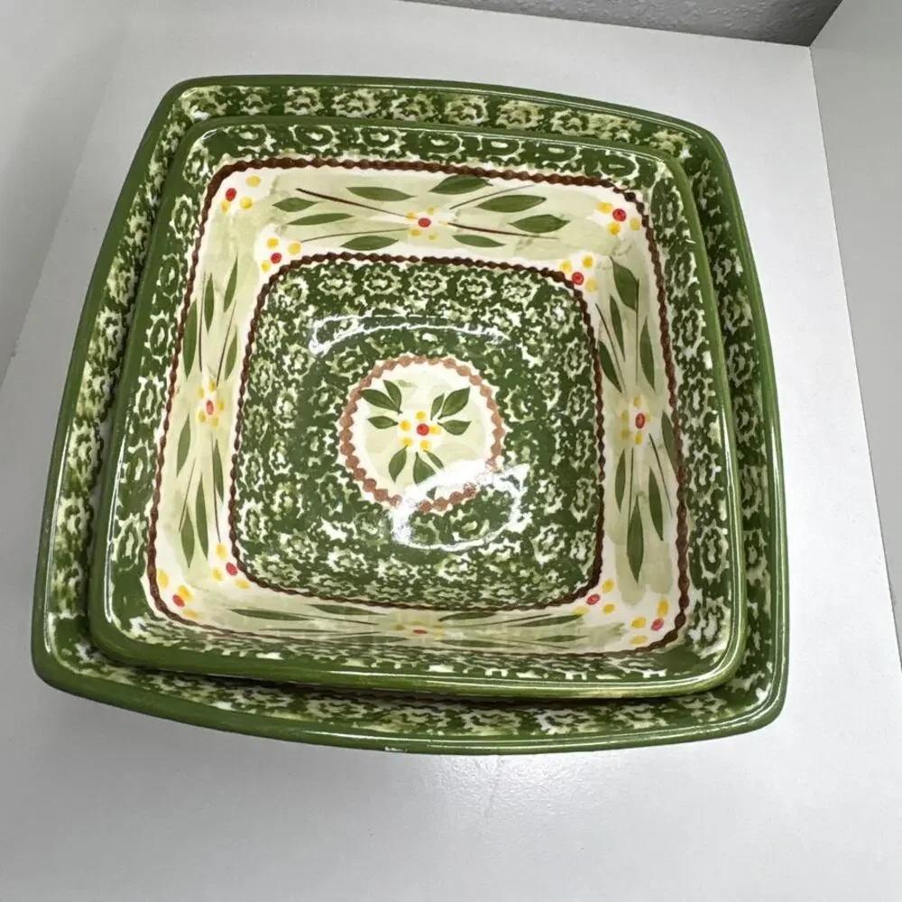 Temp-tations Ovenware by Tara, 2 Old World Green 6
